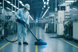 Industrial cleaning services for manufacturing and technical facilities