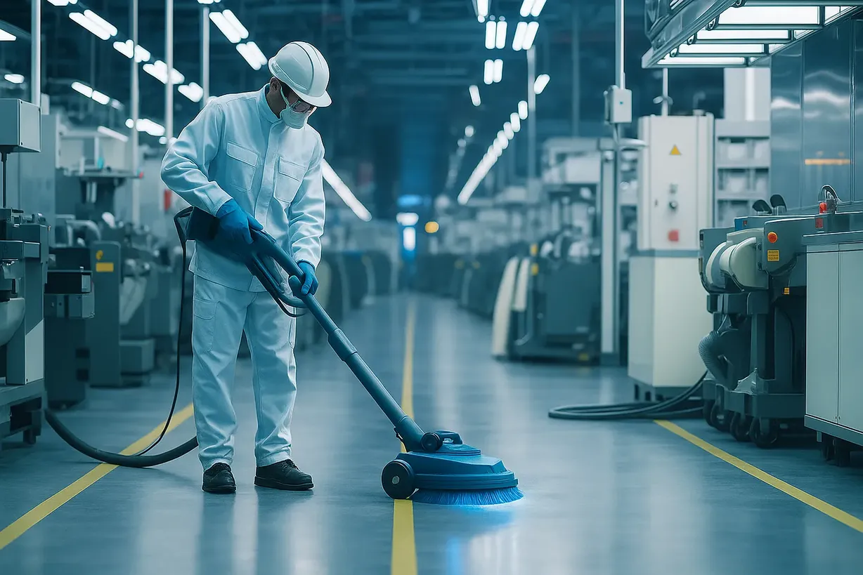 Industrial cleaning services for manufacturing and technical facilities